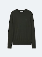 Жасыл - AllSaints Mode Мерино түсті джинсы мойын жемпірі - 7суретінің 7 суреті