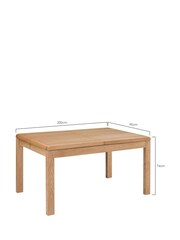 Julian Bowen Natural Kemble Curve Dining Table - Image 7 of 7