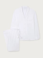 The White Company White Double Cotton Stitch Detail  Pyjamas Set - Image 1 of 1