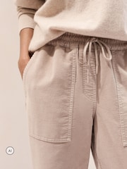 The White Company Cream Relaxed Cord Joggers - Image 2 of 5