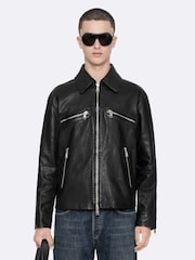 AllSaints Black Vegason Jacket - Image 1 of 8