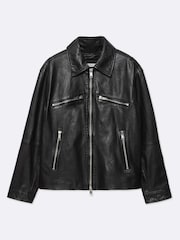 AllSaints Black Vegason Jacket - Image 8 of 8