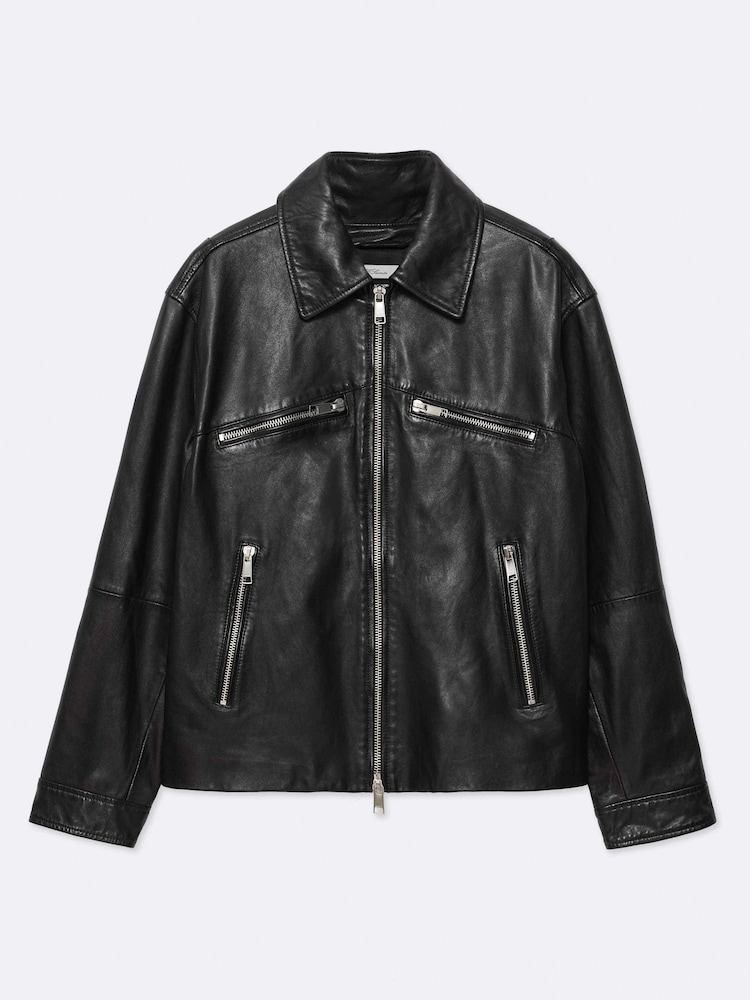 AllSaints Black Vegason Jacket - Image 8 of 8
