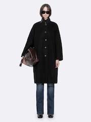 AllSaints Black Effie Coat - Image 3 of 8