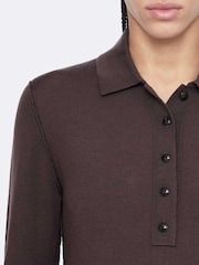 Καφετί της σοκολάτας - AllSaints Martel Polo Shirts - Εικόνα 4 από 8