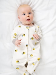 Frugi Cream Organic Cotton Buzzy Bee 3 Piece Gift Set - Image 2 of 6