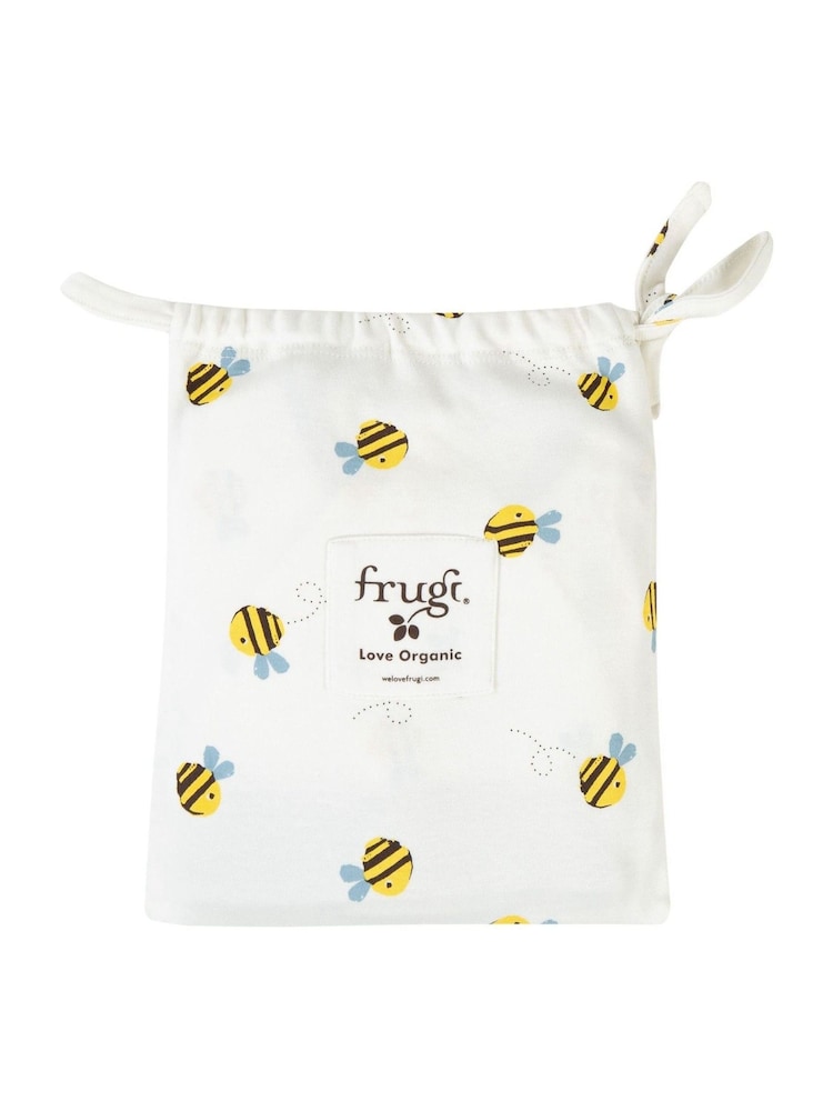 Frugi Cream Organic Cotton Buzzy Bee 3 Piece Gift Set - Image 6 of 6