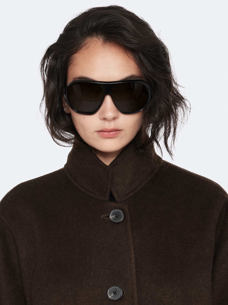 AllSaints Brown Effie Coat - Image 2 of 8