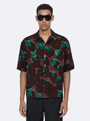 AllSaints Red Tulip Short Sleeve Shirt - Image 1 of 8