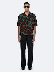 AllSaints Red Tulip Short Sleeve Shirt - Image 3 of 8