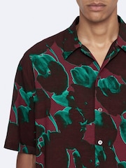 AllSaints Red Tulip Short Sleeve Shirt - Image 4 of 8