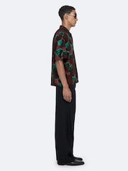 AllSaints Red Tulip Short Sleeve Shirt - Image 5 of 8