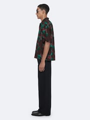 AllSaints Red Tulip Short Sleeve Shirt - Image 7 of 8