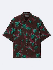AllSaints Red Tulip Short Sleeve Shirt - Image 8 of 8