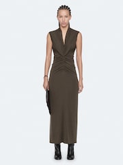 AllSaints Brown Dariya Dress - Image 1 of 8