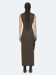 AllSaints Brown Dariya Dress - Image 6 of 8