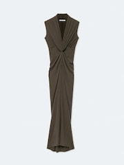 AllSaints Brown Dariya Dress - Image 8 of 8
