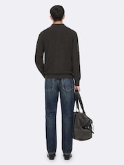 AllSaints Green Aspen Long Sleves Polo Shirt - Image 6 of 8
