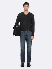 AllSaints Green Beton V-Neck Jumper - Image 3 of 8