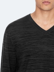 AllSaints Green Beton V-Neck Jumper - Image 4 of 8