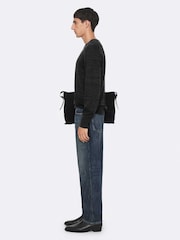 AllSaints Green Beton V-Neck Jumper - Image 7 of 8