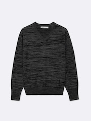 AllSaints Green Beton V-Neck Jumper - Image 8 of 8