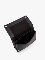 Jasper Conran London Dahlia Pu 3 Section Flap Over Black Bag - Image 4 of 6