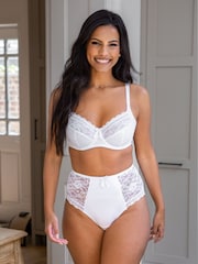 Pour Moi White High Waist Rebel Deep Knickers - Image 1 of 4