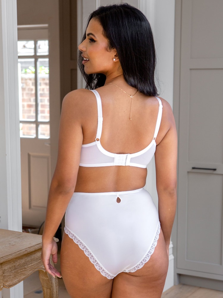 Pour Moi White High Waist Rebel Deep Knickers - Image 2 of 4