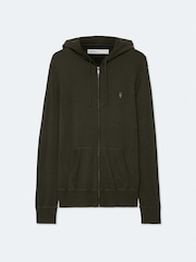 Allsaints Green Mode Wool Zip-Up Hoodie - Image 8 of 8