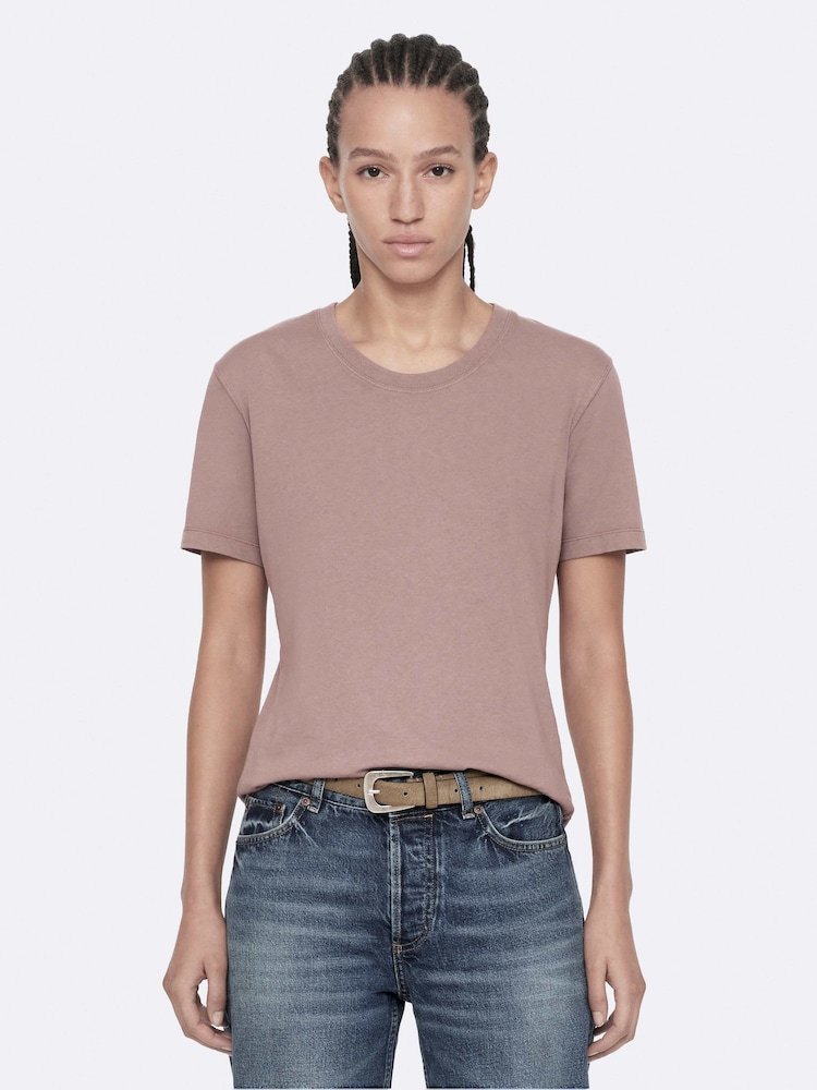 AllSaints Pink Hela Short Sleeve T-Shirt - Image 1 of 8