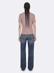 AllSaints Pink Hela Short Sleeve T-Shirt - Image 6 of 8