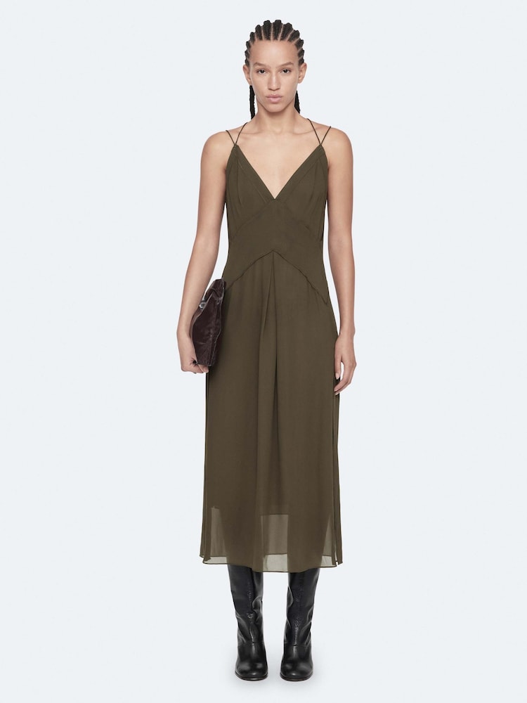 AllSaints Green Fawn Dress - Image 1 of 8 AllSaints Green Fawn Dress - Image 1 of 8
