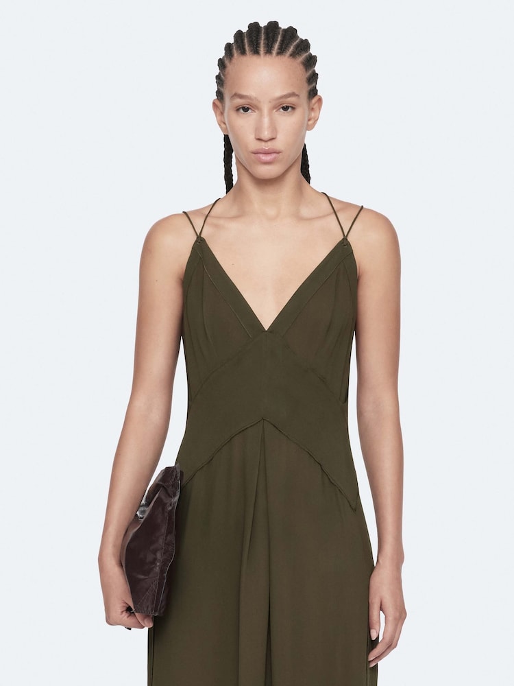 AllSaints Green Fawn Dress - Image 2 of 8 AllSaints Green Fawn Dress - Image 2 of 8