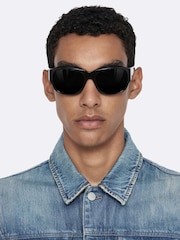 AllSaints Blue Fitted Trucker Jacket - Image 2 of 8