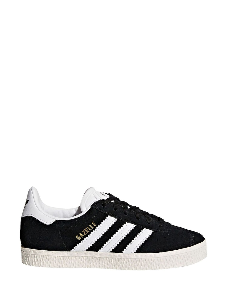 adidas original Black Kids Gazelle Trainers - Image 1 of 11