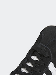 adidas Originals Grey/White Gazelle Lace Kids Trainers - Image 12 of 12