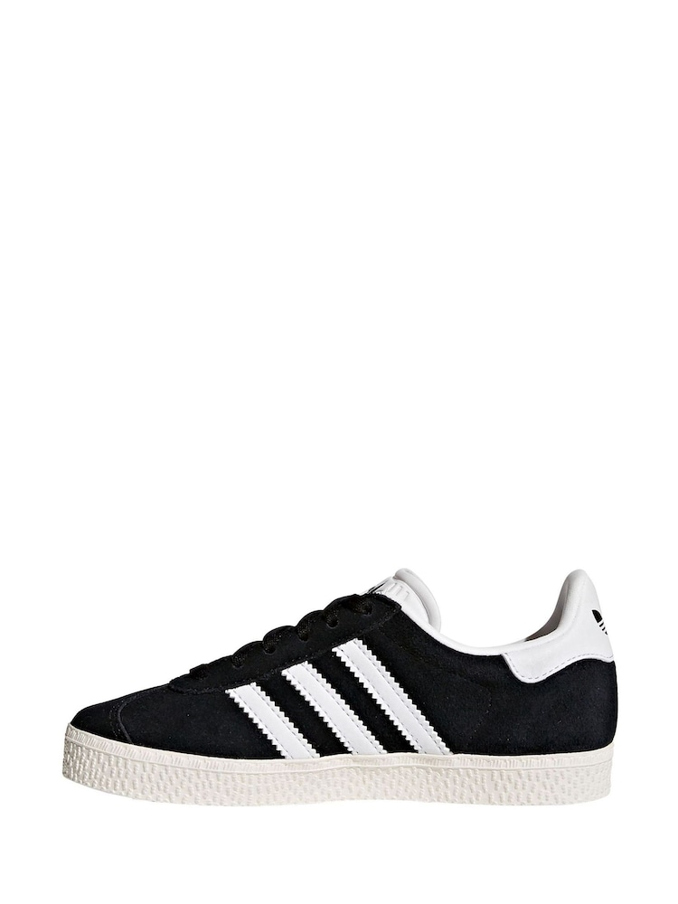 adidas original Black Kids Gazelle Trainers - Image 2 of 11