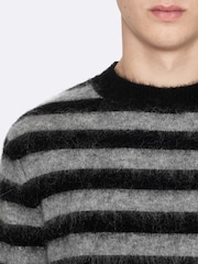 AllSaints Black Harry Crew Neck Jumper - Image 4 of 8