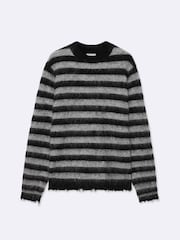 AllSaints Black Harry Crew Neck Jumper - Image 8 of 8