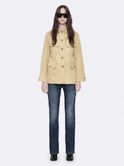 AllSaints Yellow Roiya Suede Jacket - Image 3 of 8