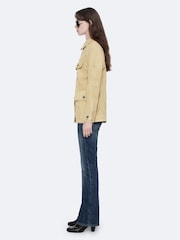 AllSaints Yellow Roiya Suede Jacket - Image 7 of 8