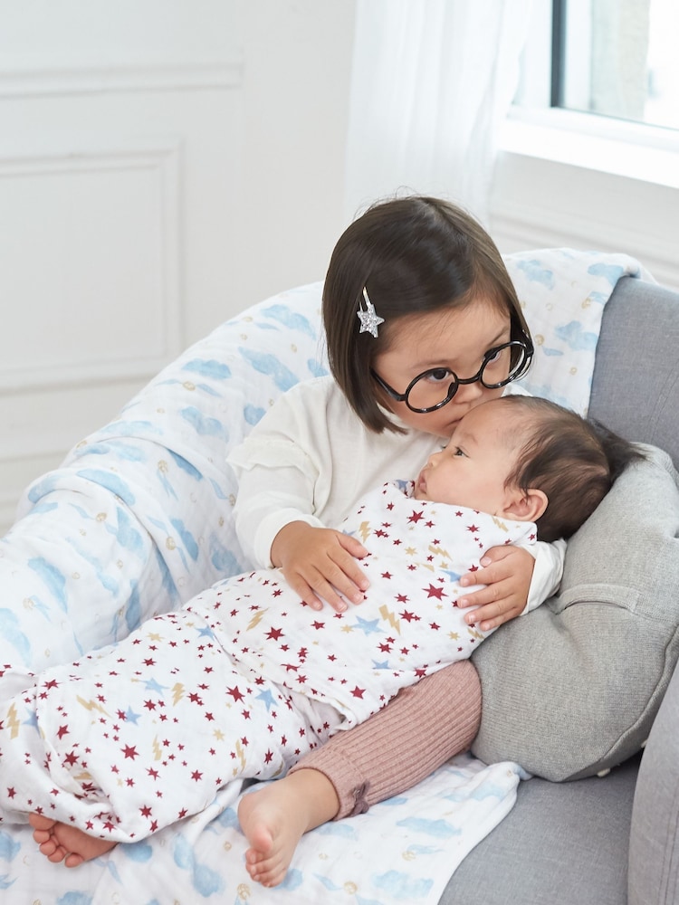 aden + anais White 100% Cotton Blanket - Image 4 of 6