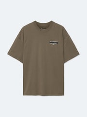 AllSaints Olive Green Redact Short Sleeve T-Shirt - Image 8 of 8