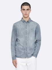 AllSaints Gleason Denim Shirt - Image 1 of 8