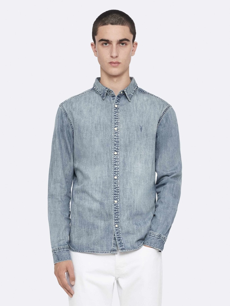 AllSaints Gleason Denim Shirt - Image 1 of 8