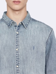 AllSaints Gleason Denim Shirt - Image 4 of 8