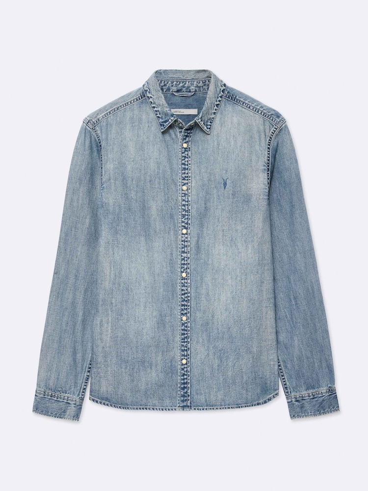 AllSaints Gleason Denim Shirt - Image 8 of 8