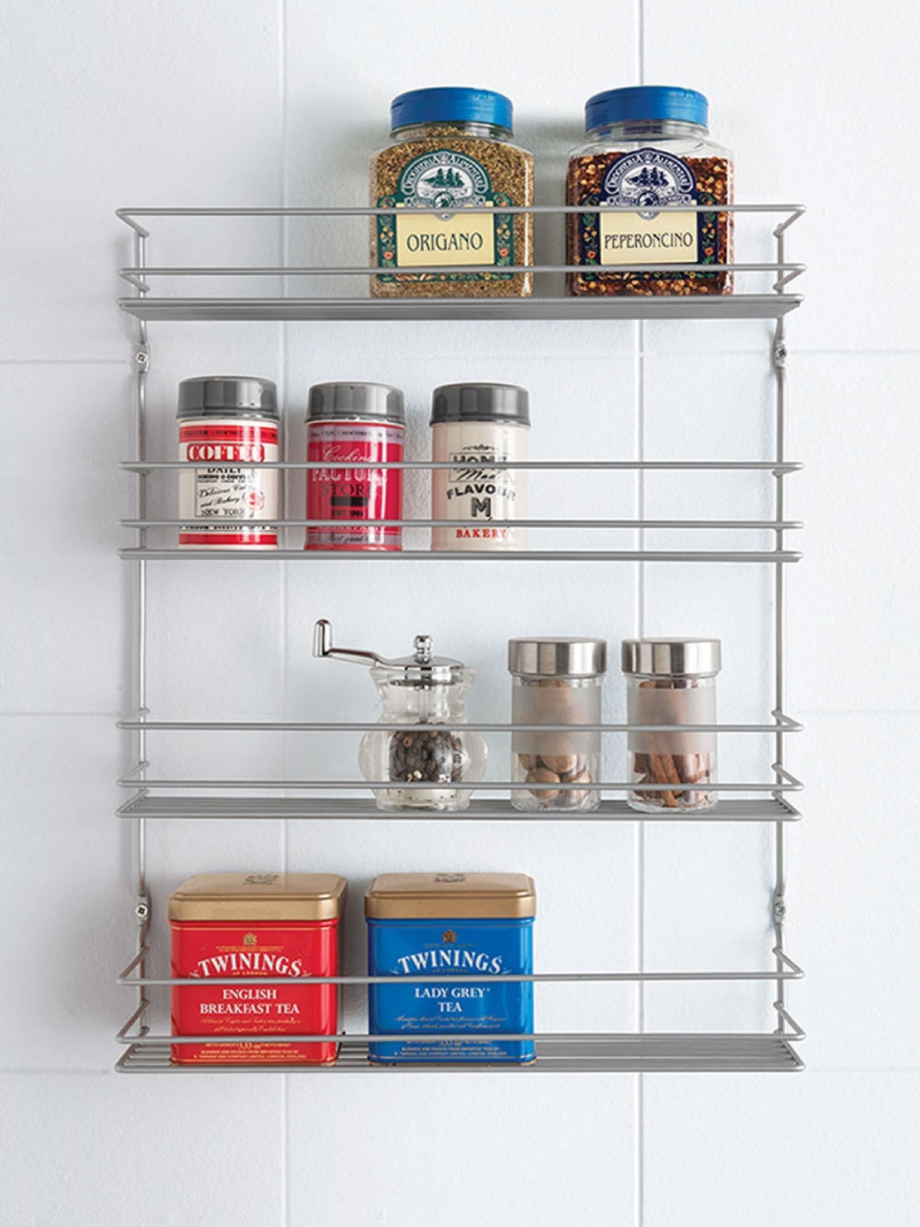 B&Q -  4-Tier Wall Spice Rack Pepito Silver - Image 3
