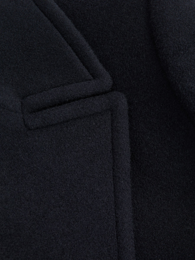 Reiss Light Navy Bergamo Wool Blend Double Breasted Peacoat - Image 6 of 6